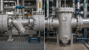 Y-strainer and basket strainer comparison for industrial piping systems