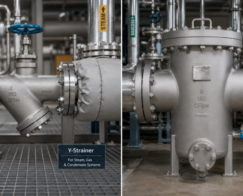 Y-strainer and basket strainer comparison for industrial piping systems